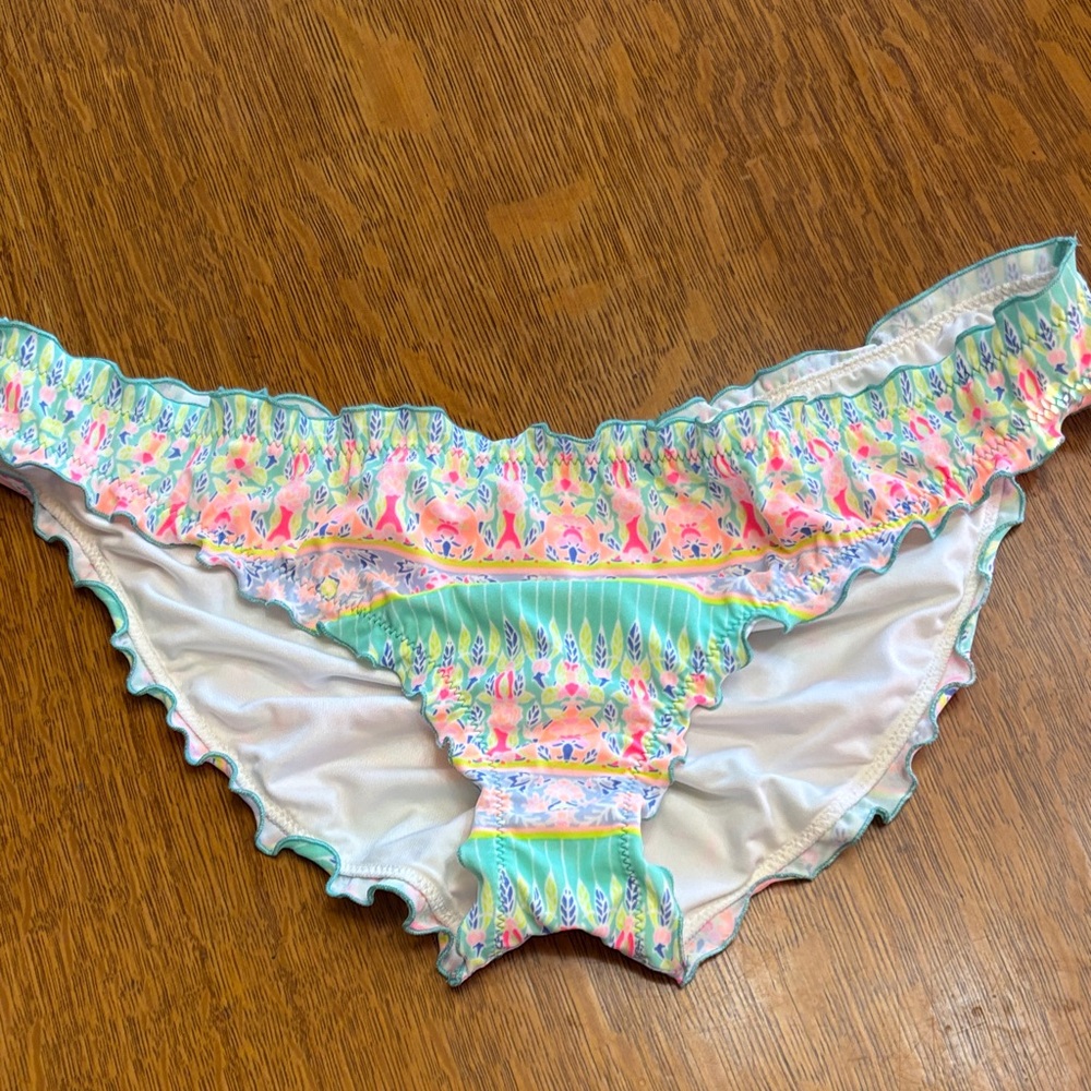 Floral Ruffle Bikini Bottoms